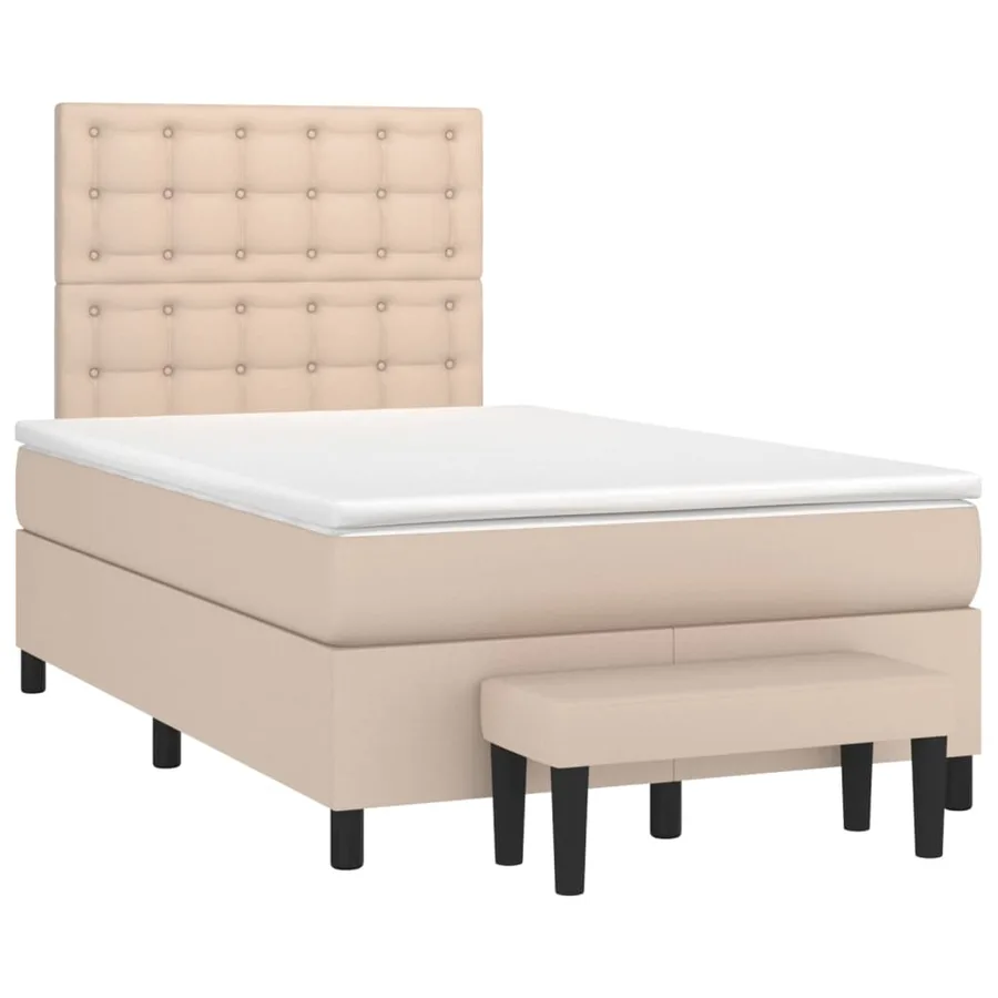Sommier à lattes de lit avec matelas Cappuccino 120x200 cm - 3
