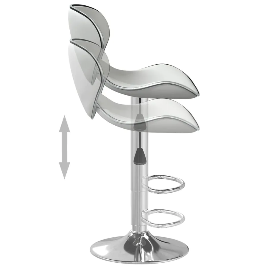 Tabouret de bar Blanc Similicuir - 6