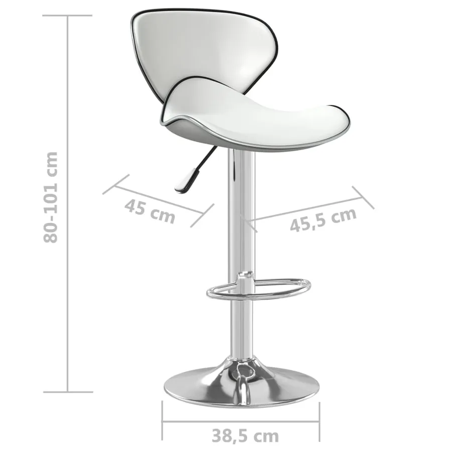 Tabouret de bar Blanc Similicuir - 9