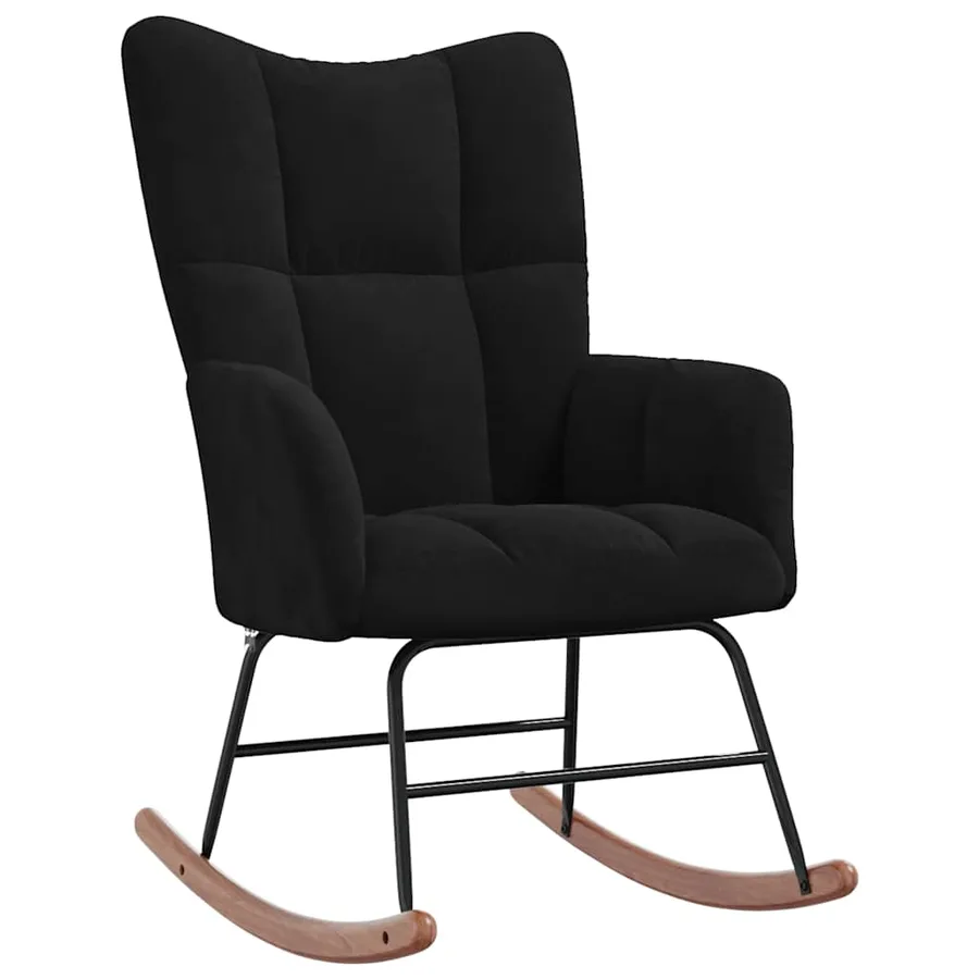 Chaise à bascule Noir Velours - 2
