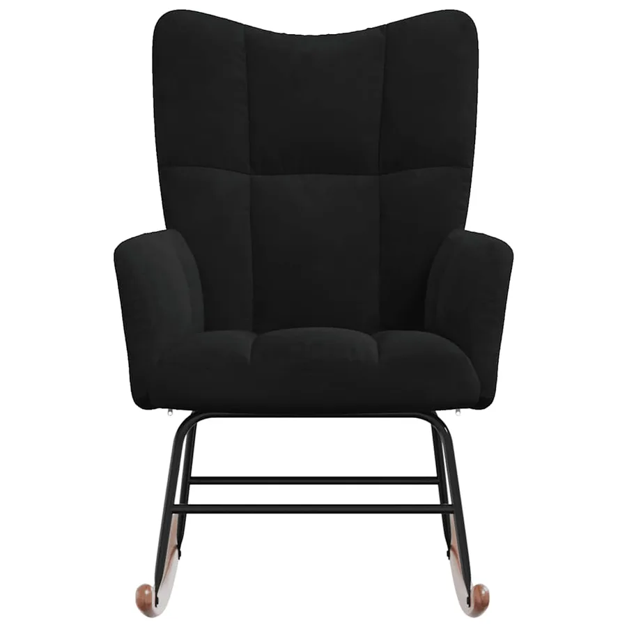 Chaise à bascule Noir Velours - 4