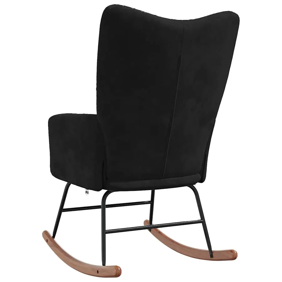 Chaise à bascule Noir Velours - 6