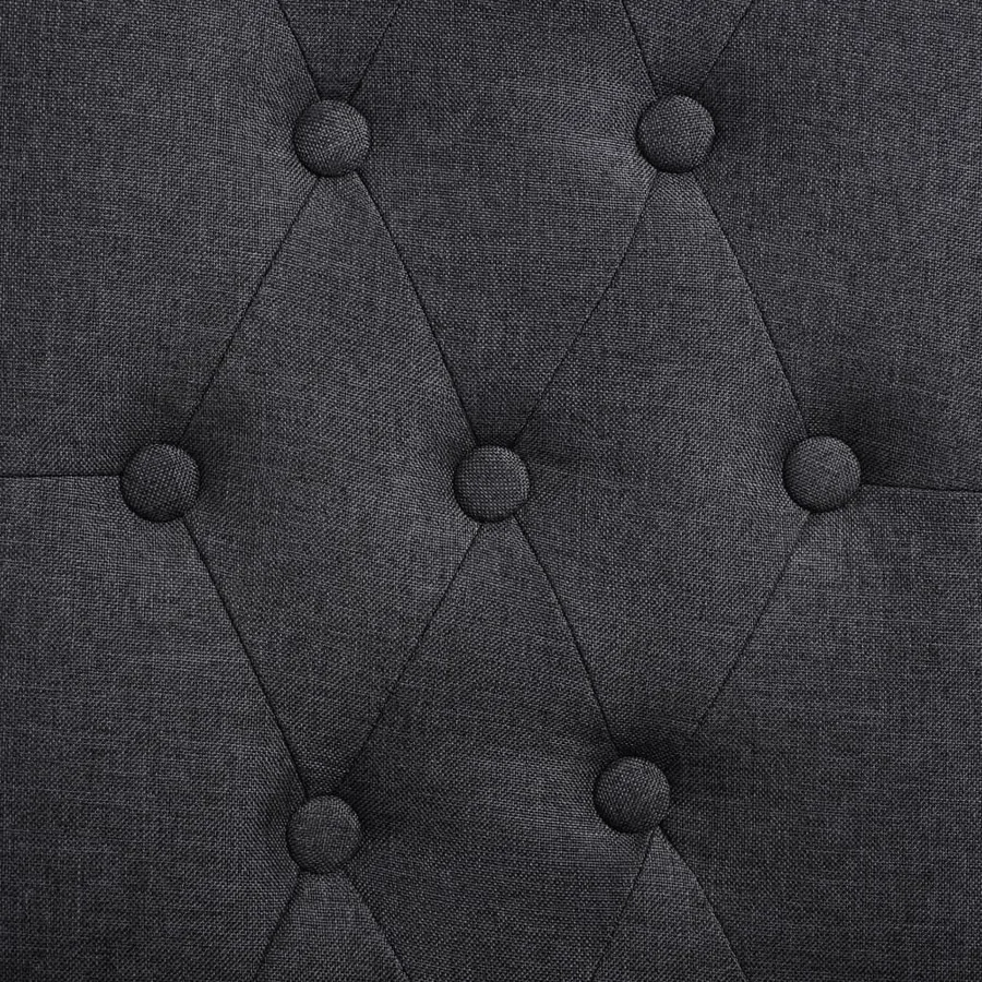 Chaises à manger lot de 4 gris foncé tissu - 7