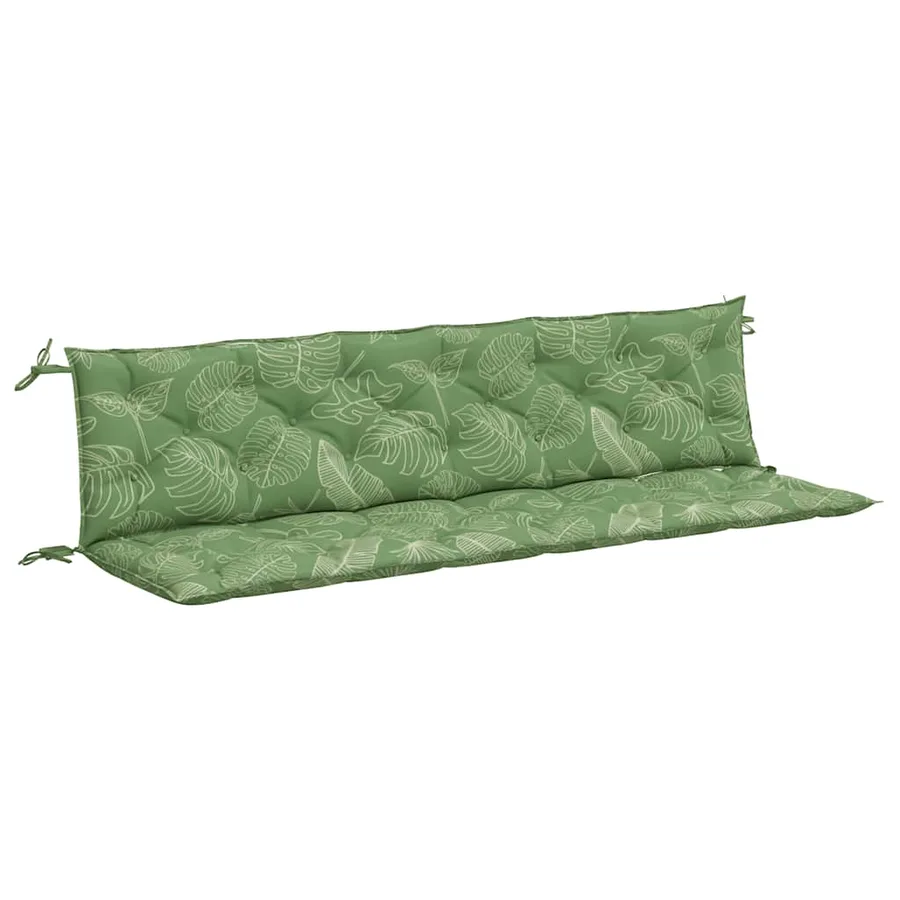 Coussins de banc de jardin lot de 2 motif de feuilles tissu - 2