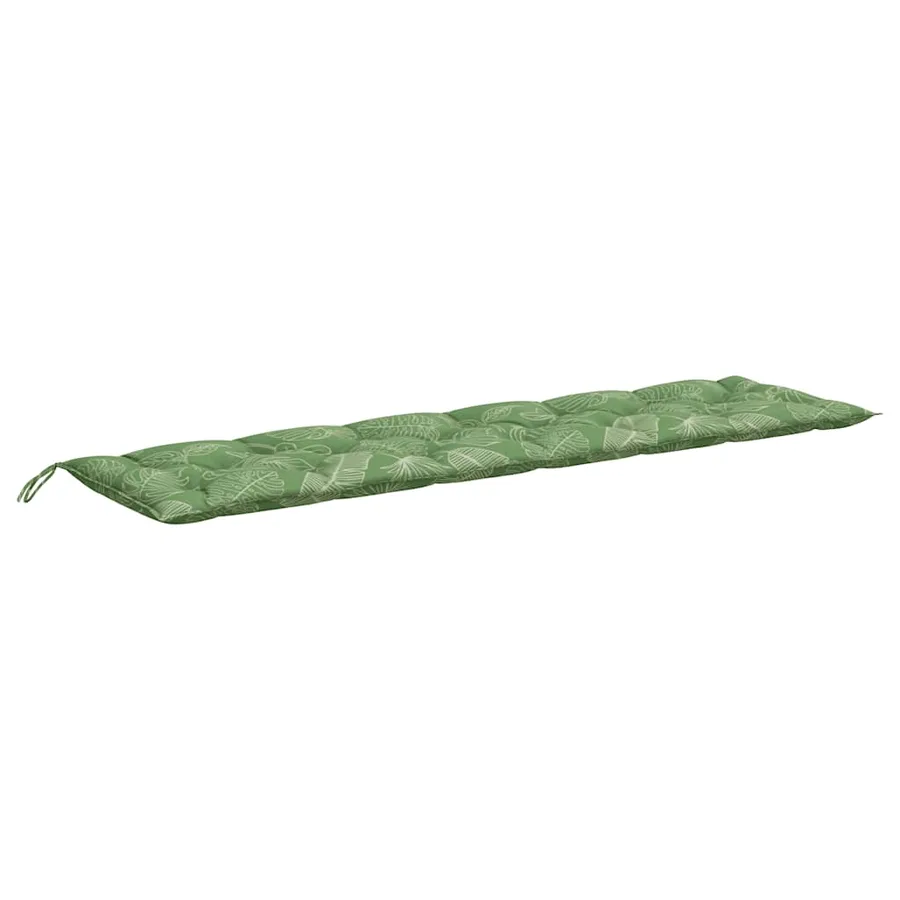Coussins de banc de jardin lot de 2 motif de feuilles tissu - 5