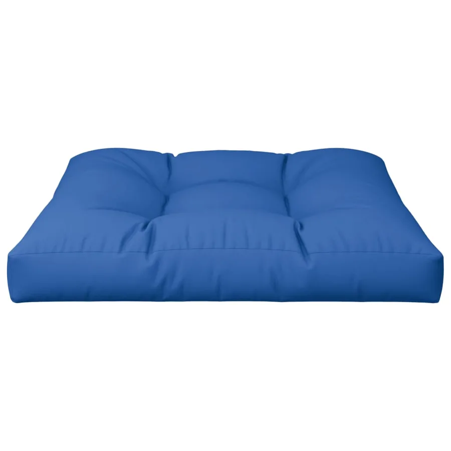 Coussin de palette bleu royal 70x70x12 cm tissu - 4