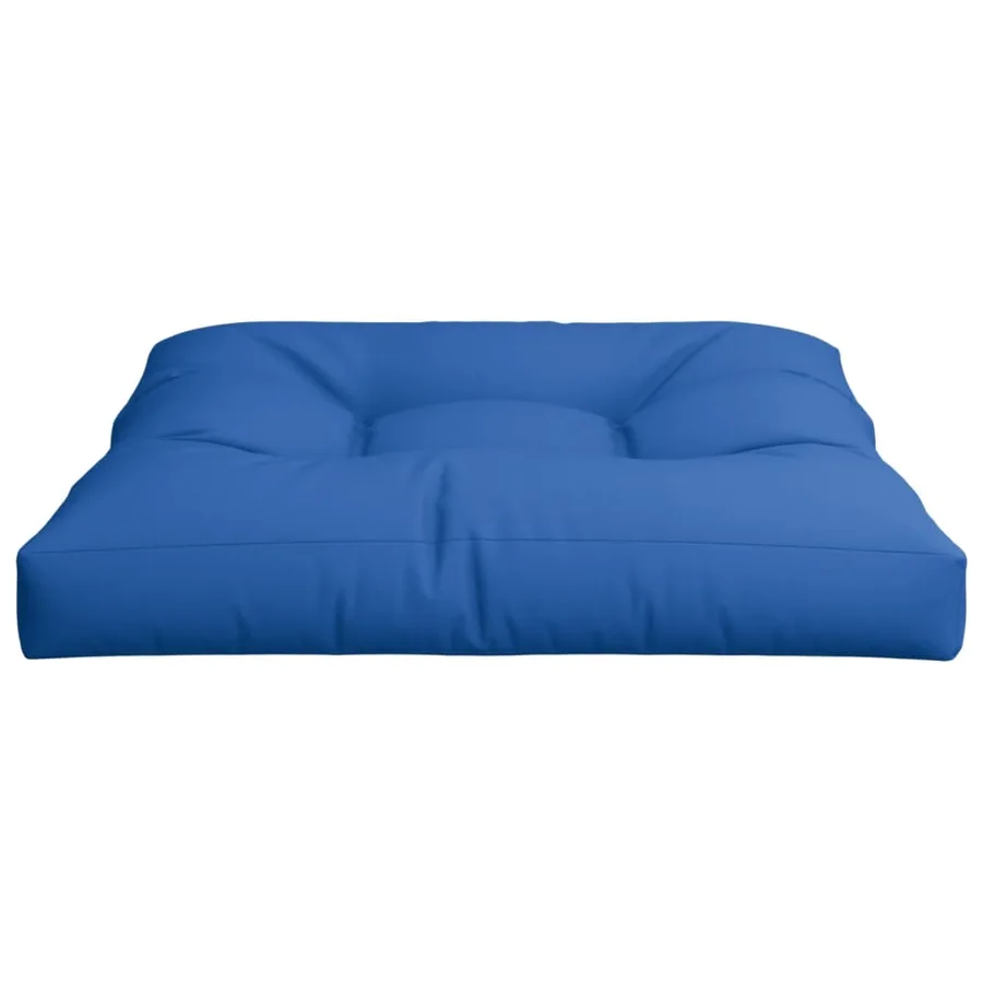 Coussin de palette bleu royal 70x70x12 cm tissu - 5