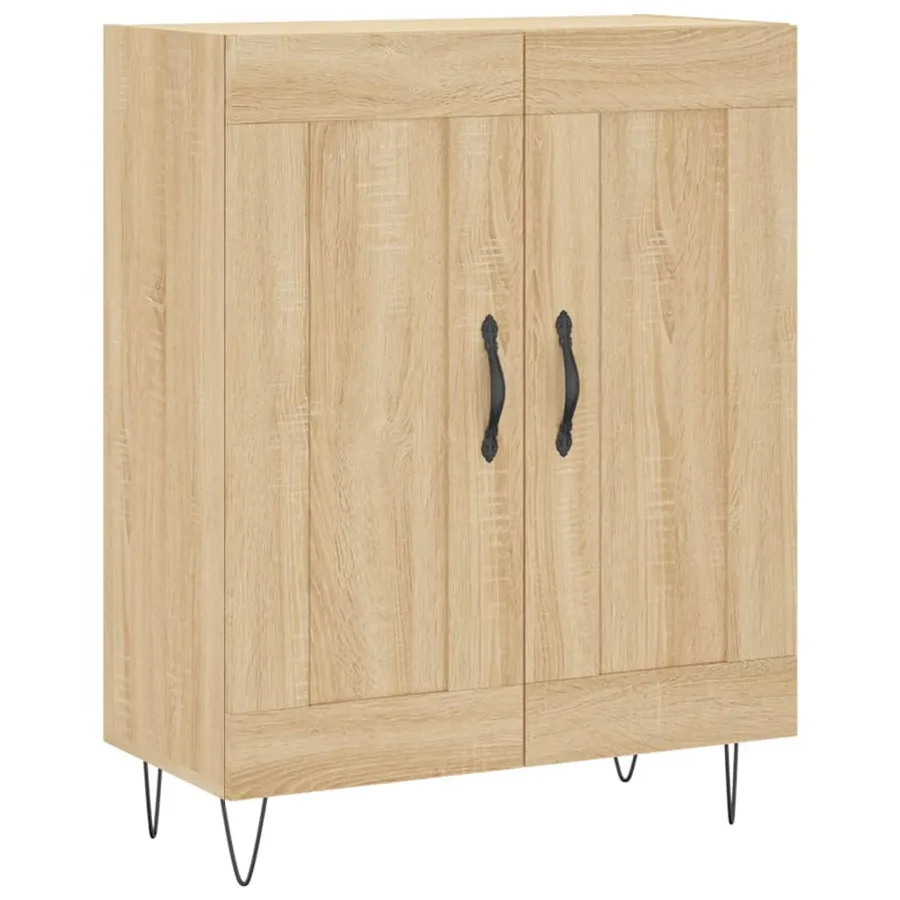 Buffet haut Chêne sonoma 69,5x34x180 cm Bois d'ingénierie - 7