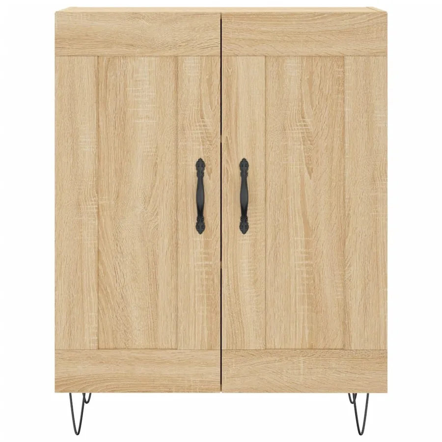 Buffet haut Chêne sonoma 69,5x34x180 cm Bois d'ingénierie - 8