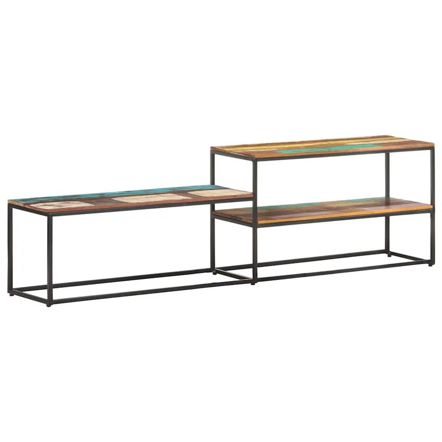 Meuble TV 180x30x50 cm Bois de récupération massif - 13