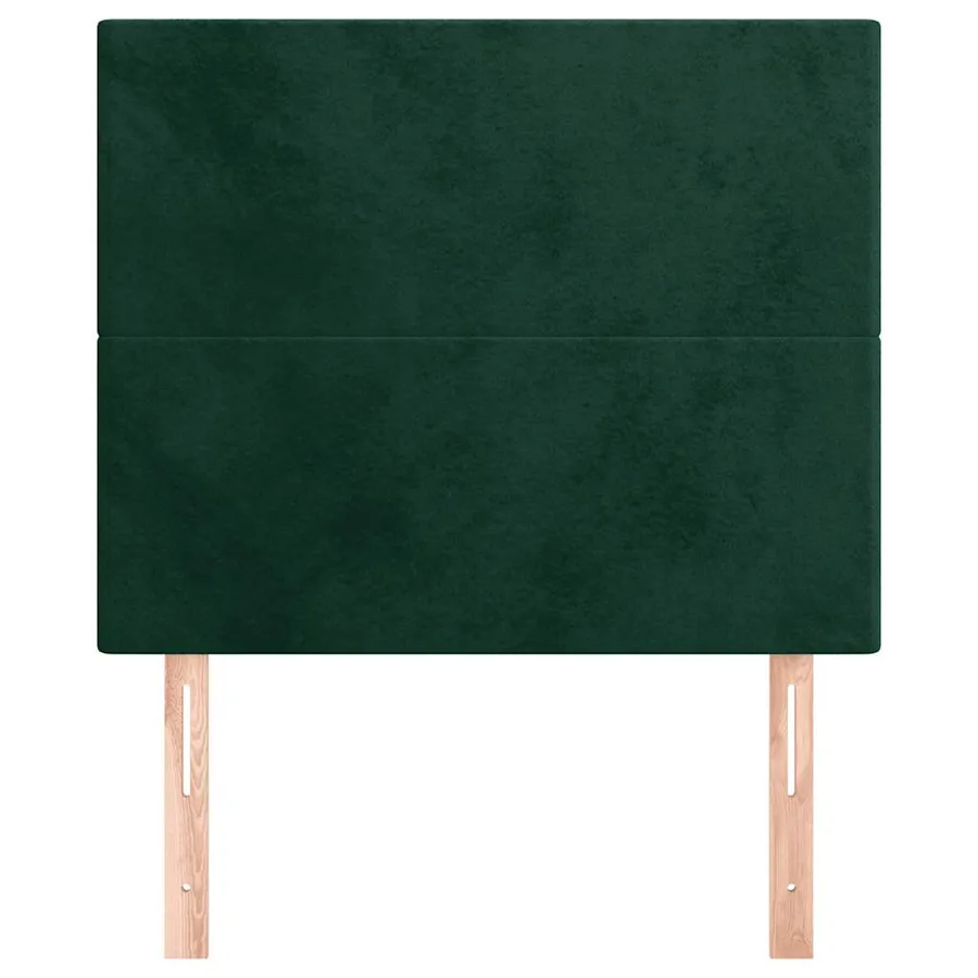 Tête de lit Vert foncé 100x5x118/128 cm Velours - 3