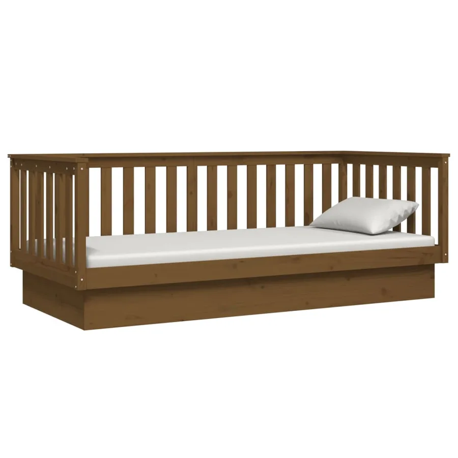 Lit de jour sans matelas marron miel 80x200 cm bois pin massif - 6