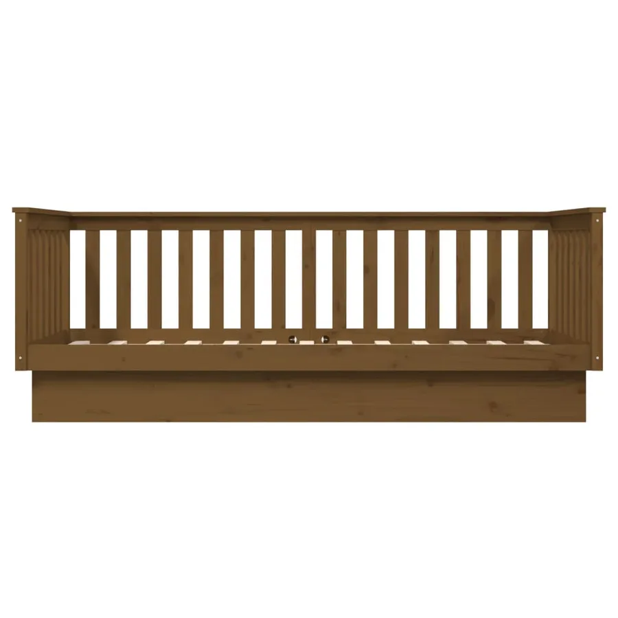 Lit de jour sans matelas marron miel 80x200 cm bois pin massif - 8