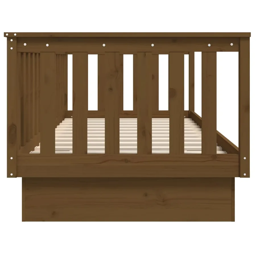 Lit de jour sans matelas marron miel 80x200 cm bois pin massif - 9