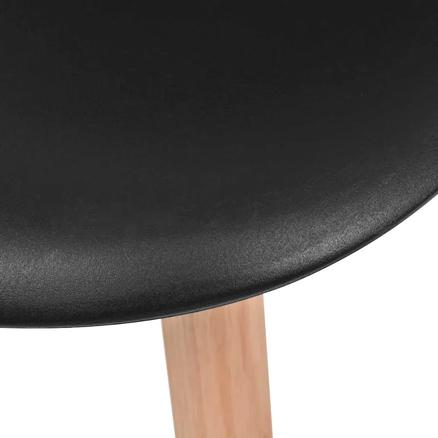 Chaises à manger lot de 2 Noir Plastique - 5