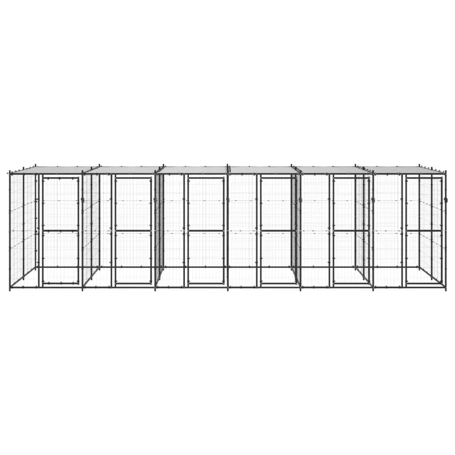 Chenil extérieur Acier avec toit 14,52 m² - 2