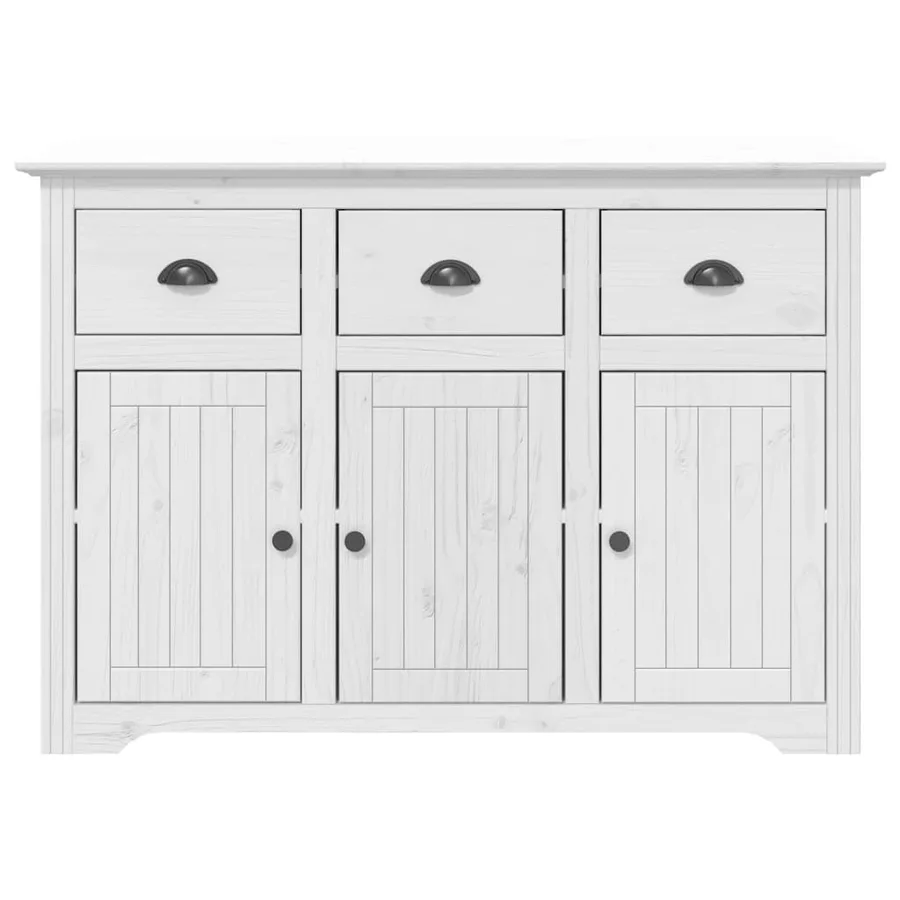 Buffet BODO blanc 115,5x44x80 cm bois massif de pin - 3