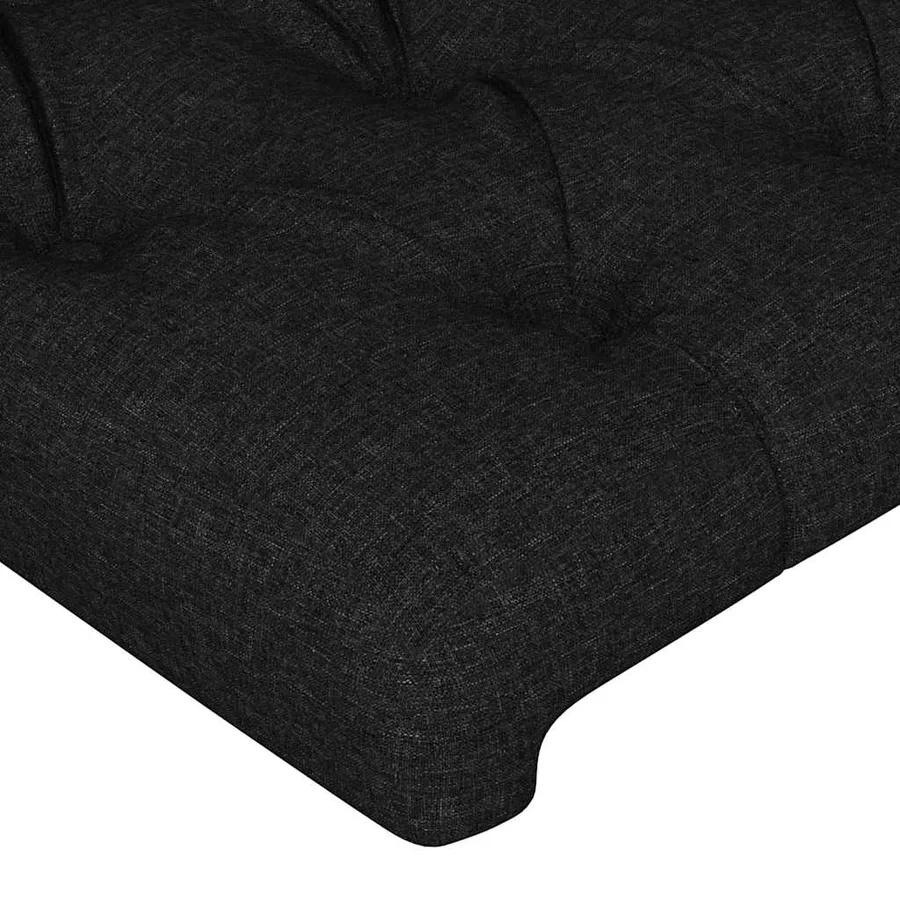 Cadre de lit sans matelas noir 80x200 cm tissu - 10