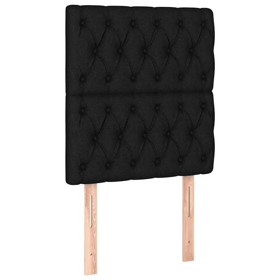 Cadre de lit sans matelas noir 80x200 cm tissu - 8