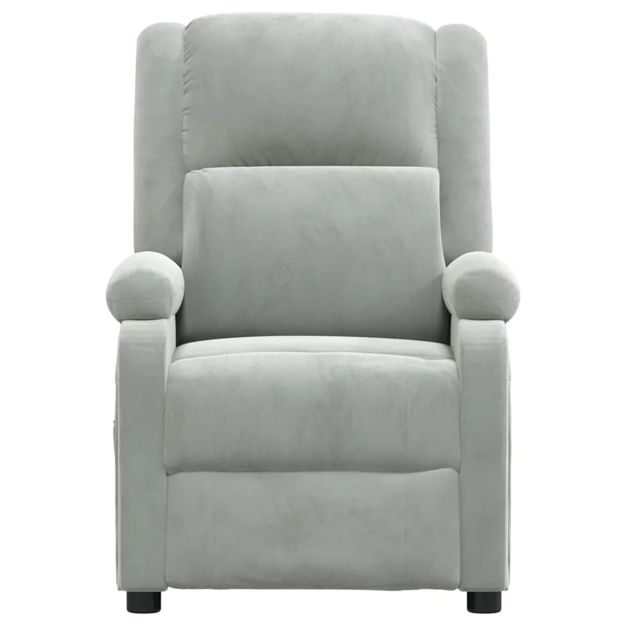 Fauteuil électrique de massage Gris clair velours - 4