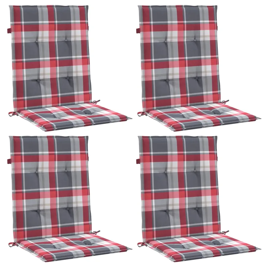 Coussins de chaise de jardin à dossier bas lot de 4 - 3