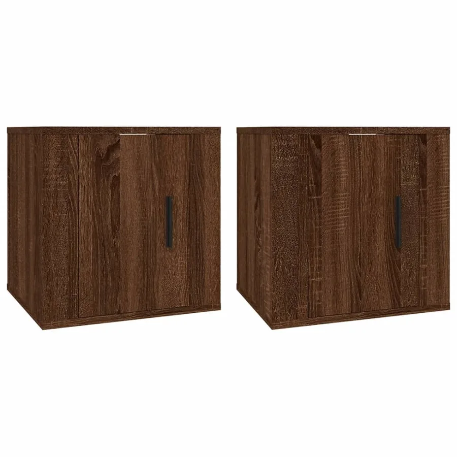 Meubles TV muraux 2 pcs Chêne marron 40x34,5x40 cm - 2
