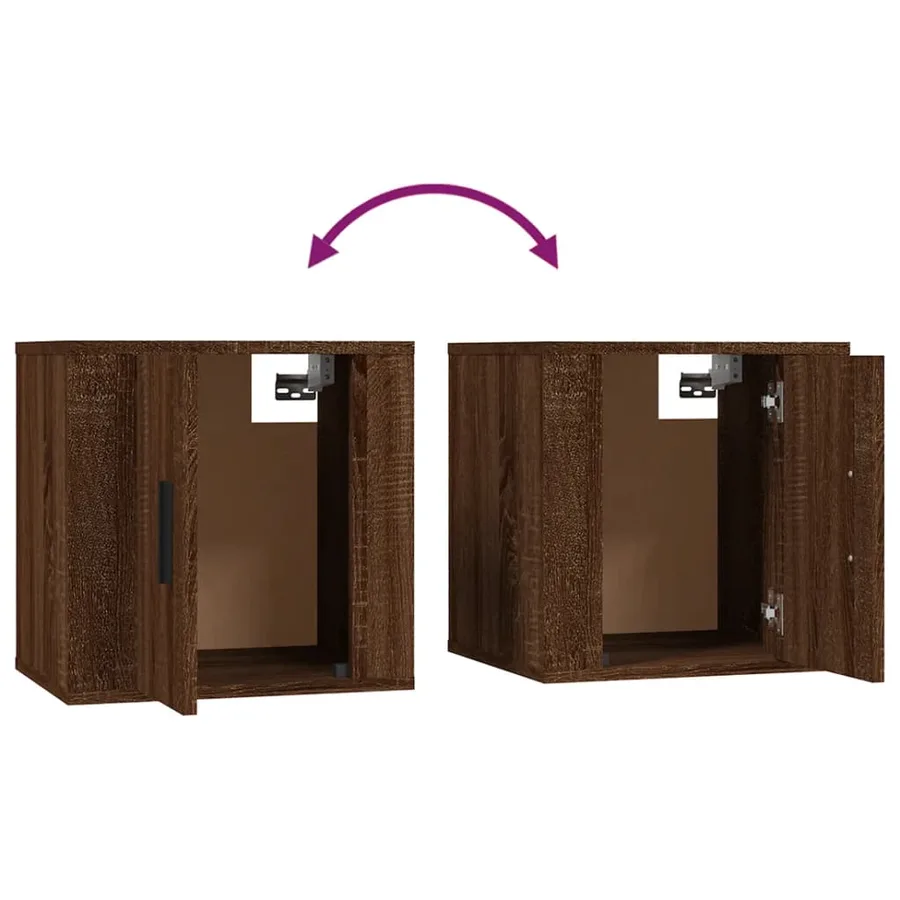Meubles TV muraux 2 pcs Chêne marron 40x34,5x40 cm - 9
