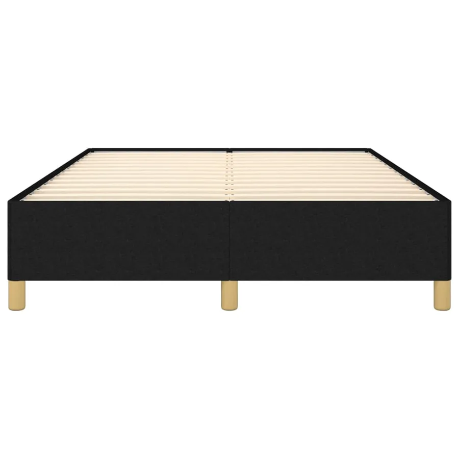 Cadre de lit sans matelas noir 140x190 cm tissu - 5