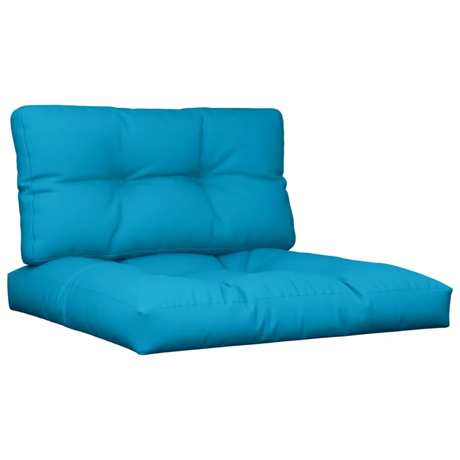 Coussins de palette lot de 2 bleu tissu - 2