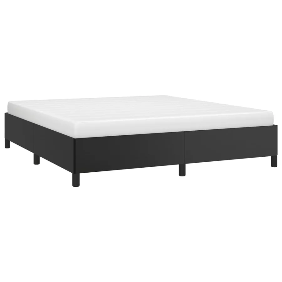 Cadre de lit sans matelas noir 180x200 cm similicuir - 3