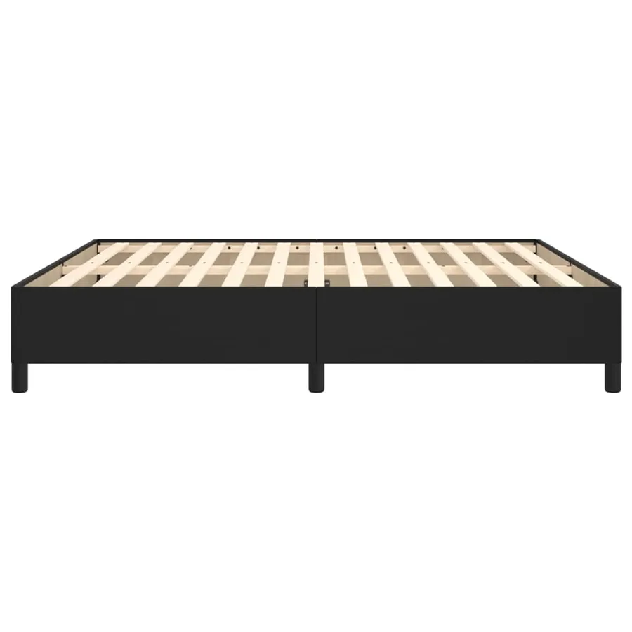 Cadre de lit sans matelas noir 180x200 cm similicuir - 6