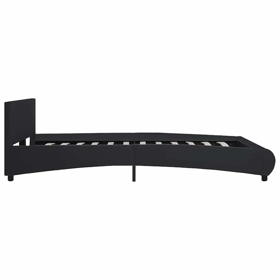 Cadre de lit avec LED sans matelas noir 160x200 cm - 5