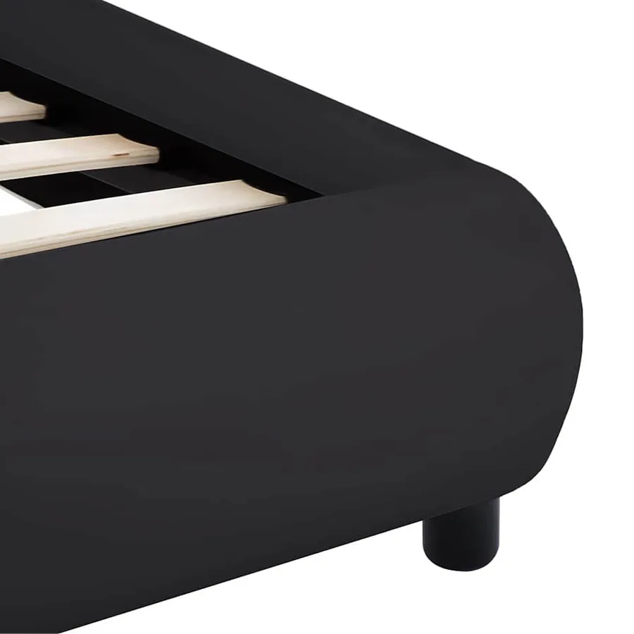 Cadre de lit avec LED sans matelas noir 160x200 cm - 7