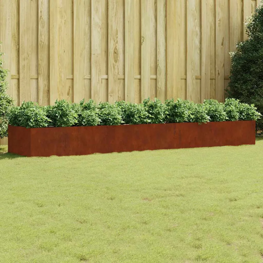 Lit surélevé de jardin 360x80x40 cm acier corten