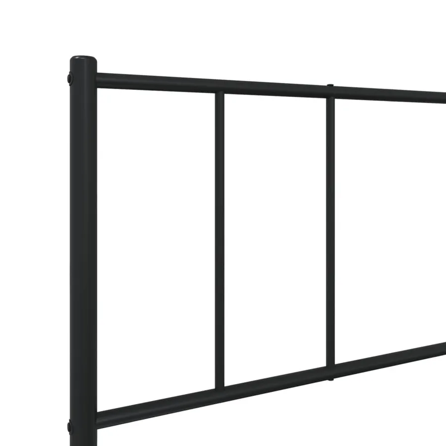 Cadre de lit métal sans matelas avec tête de lit noir 100x200cm - 9