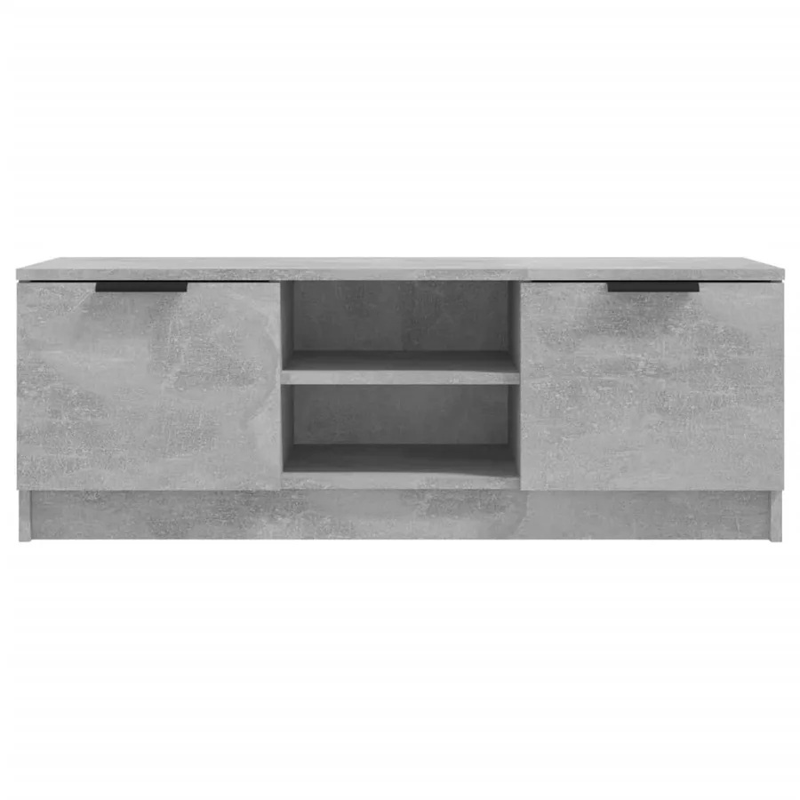 Meuble TV Gris béton 102x35x36,5 cm Bois d'ingénierie - 3