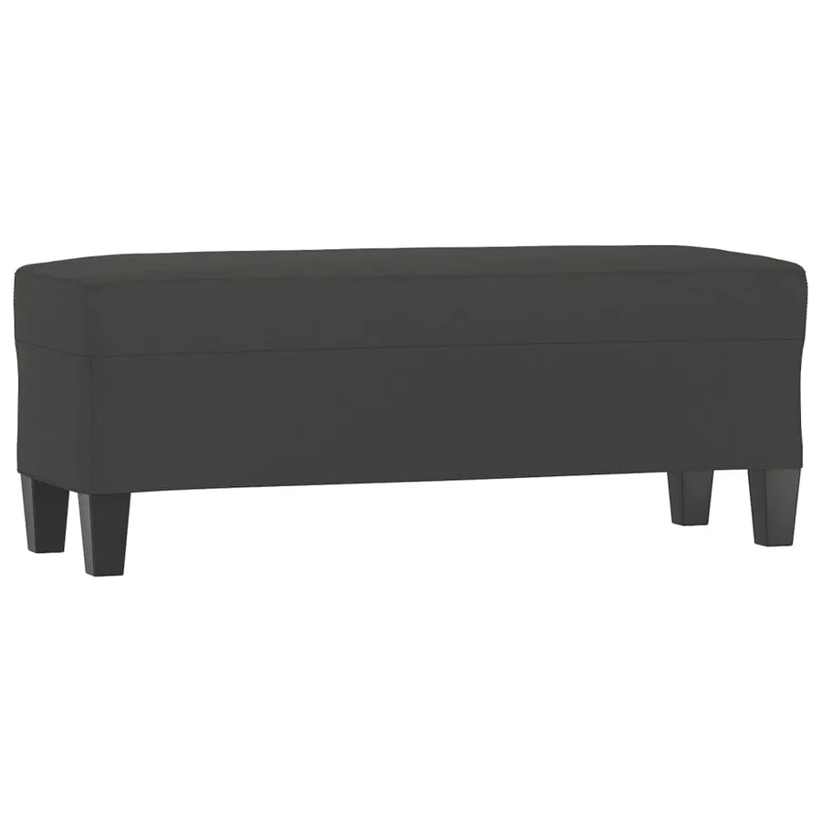 Banc Gris foncé 100x35x41 cm Tissu microfibre - 2
