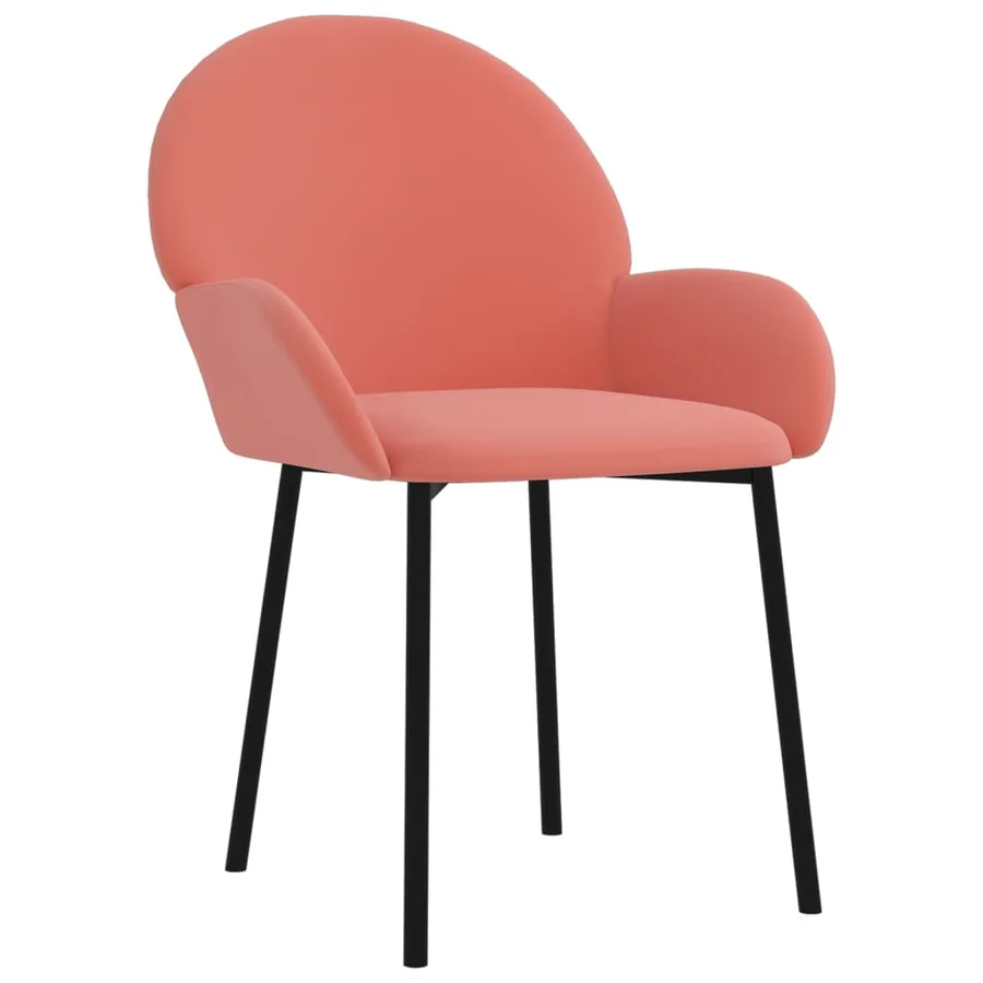 Chaises à manger lot de 2 Rose Velours - 3