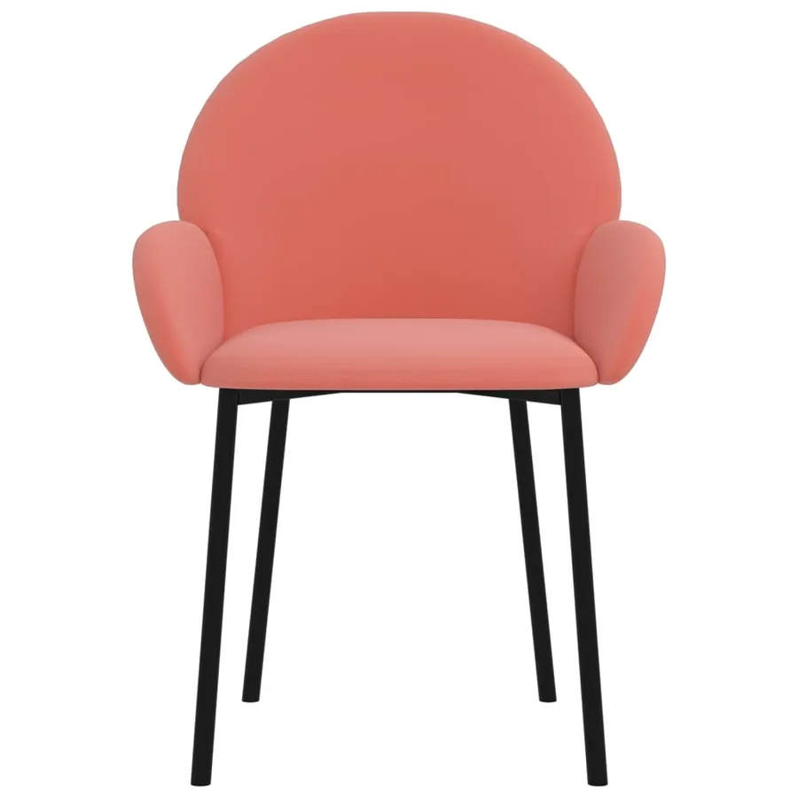 Chaises à manger lot de 2 Rose Velours - 4