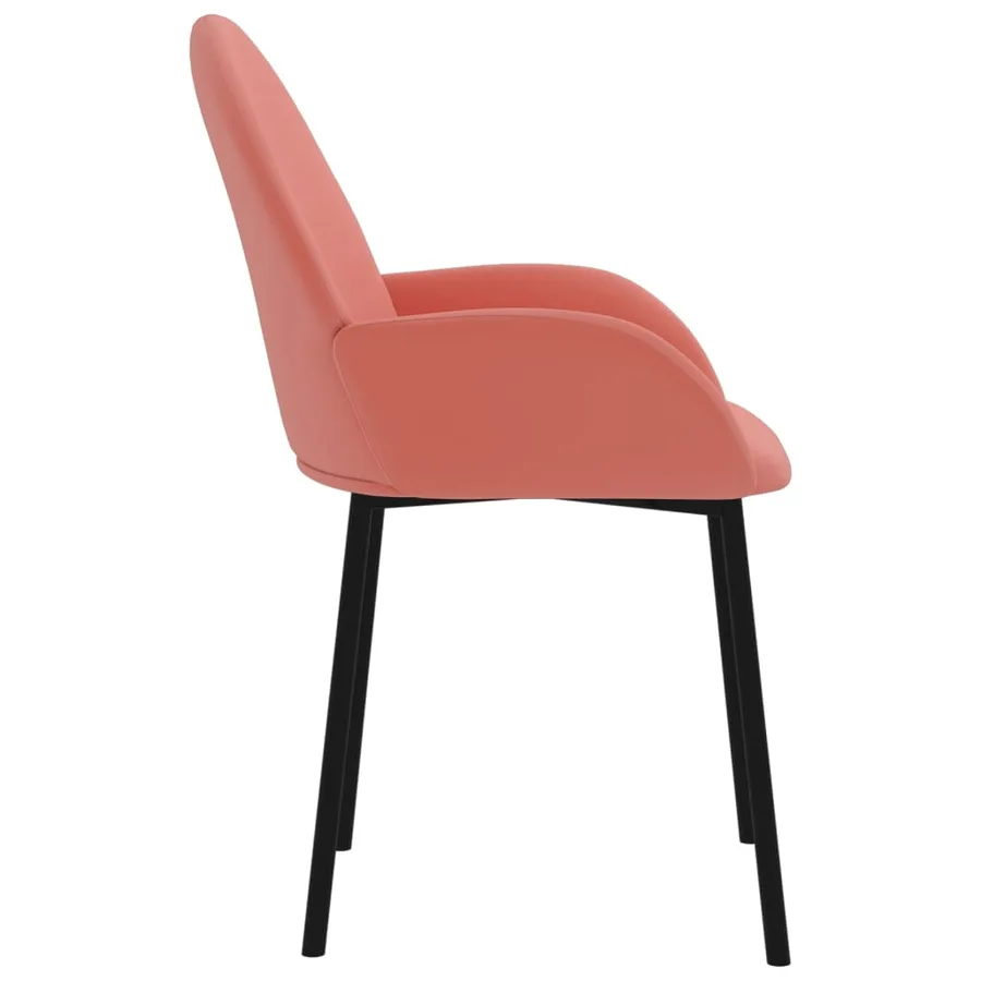 Chaises à manger lot de 2 Rose Velours - 5