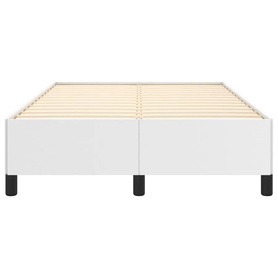Cadre de lit sans matelas blanc 120x200 cm similicuir - 5