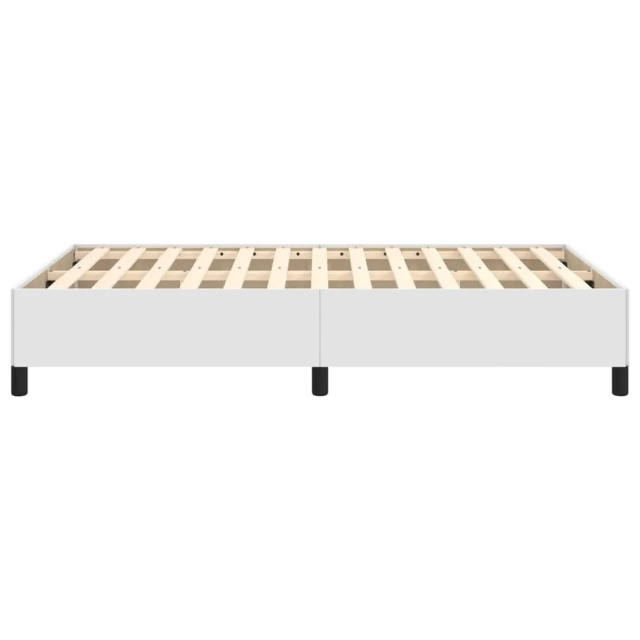 Cadre de lit sans matelas blanc 120x200 cm similicuir - 6