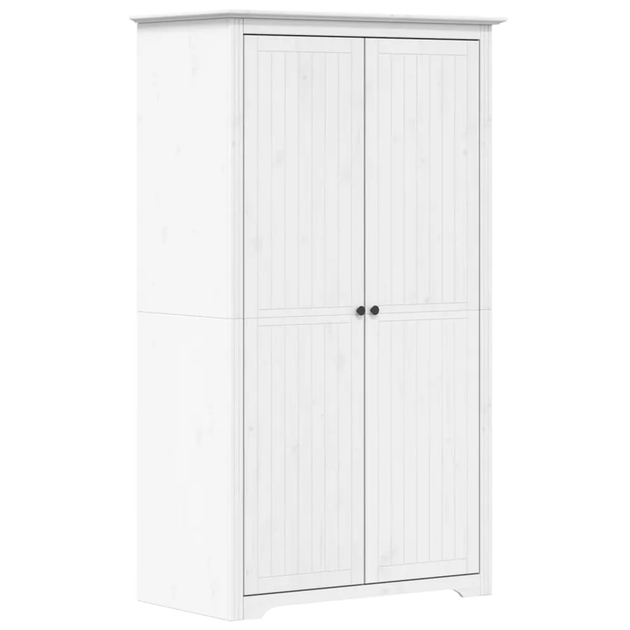 Garde-robe BODO blanc 99x53,5x173 cm bois massif de pin - 2