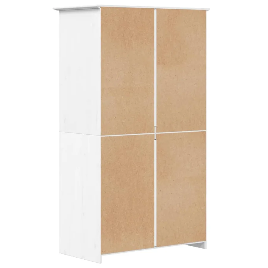 Garde-robe BODO blanc 99x53,5x173 cm bois massif de pin - 6