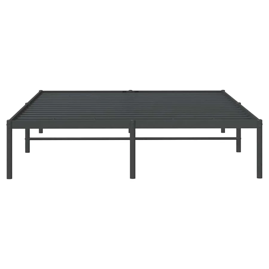Cadre de lit métal sans matelas noir 140x200 cm - 5