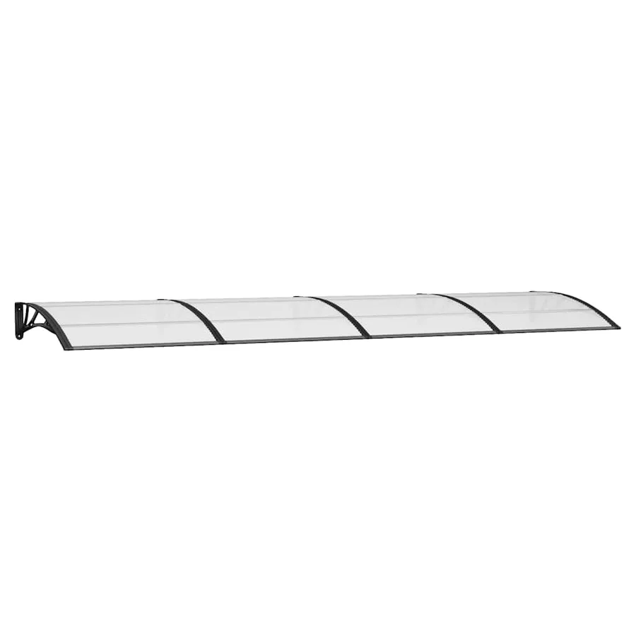 Auvent de porte Noir 400x100 cm Polycarbonate - 2