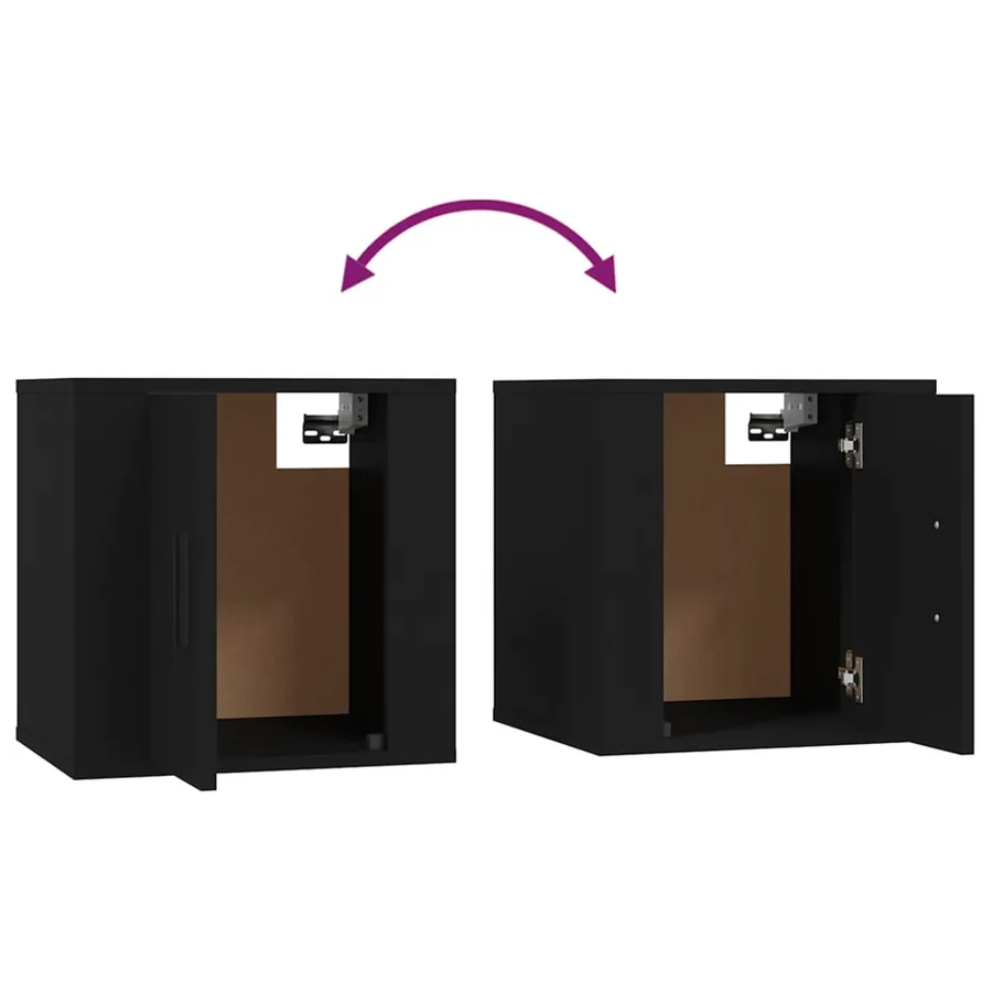 Meubles TV muraux 2 pcs Noir 40x34,5x40 cm - 10