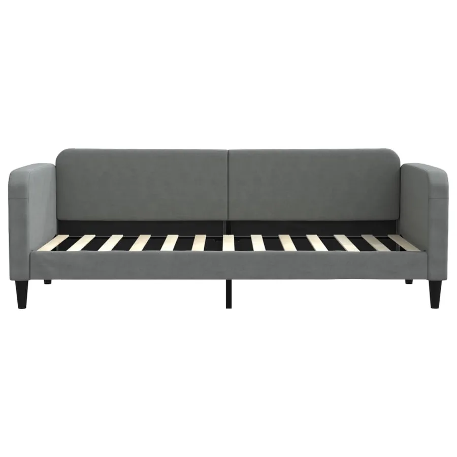 Lit de repos sans matelas gris foncé 80x200 cm tissu - 3
