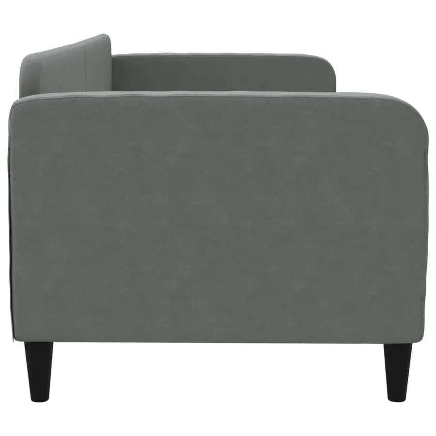 Lit de repos sans matelas gris foncé 80x200 cm tissu - 4
