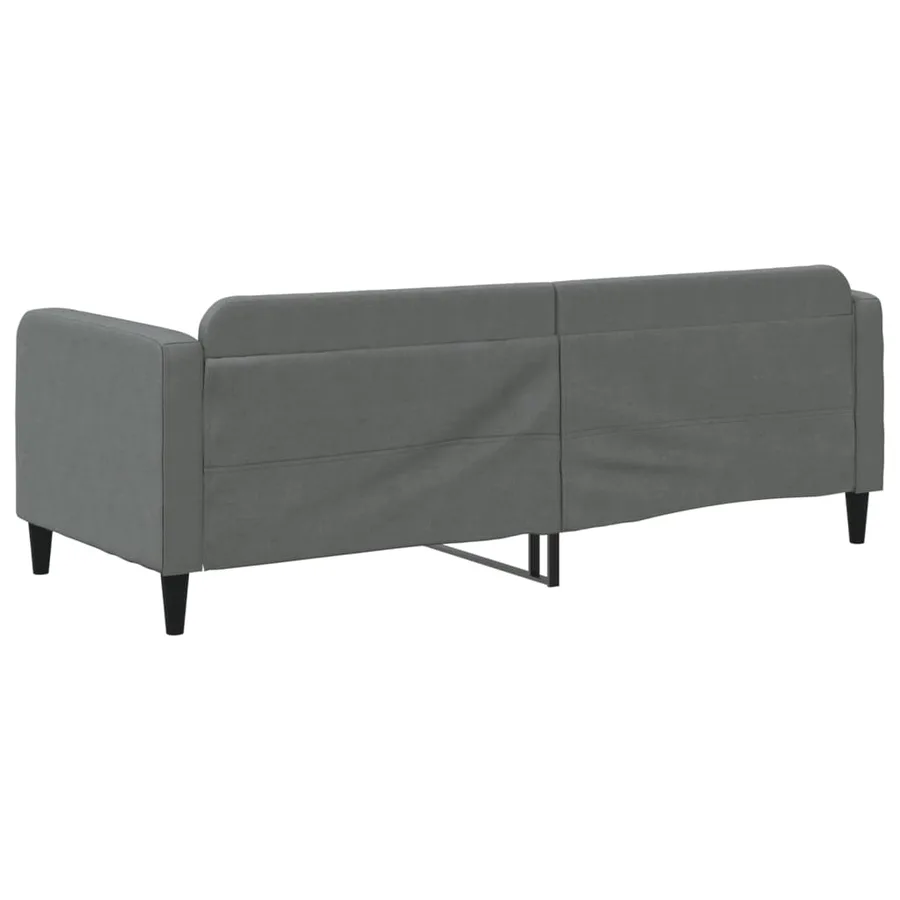 Lit de repos sans matelas gris foncé 80x200 cm tissu - 5